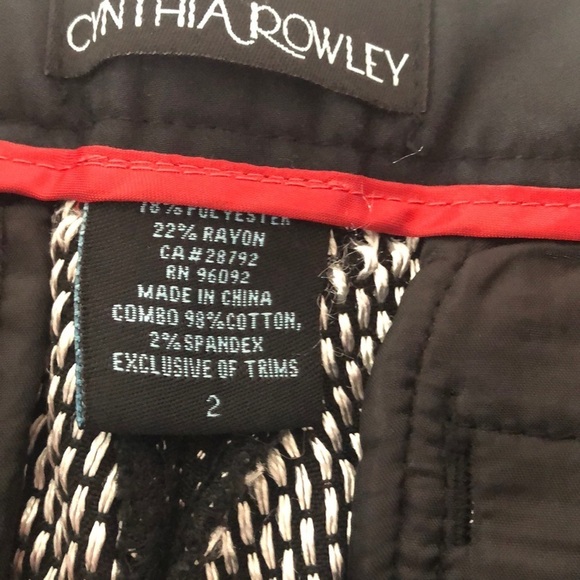 Cynthia Rowley Dots Zipper Ankle Pants 2 - Picture 8 of 9